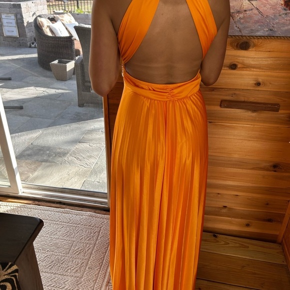 My Michelle Orange Prom Dress size M - Picture 6 of 12